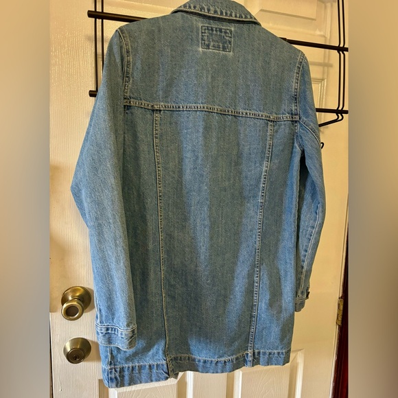 NWOT Forever 21 LA long jean jacket - Picture 2 of 6